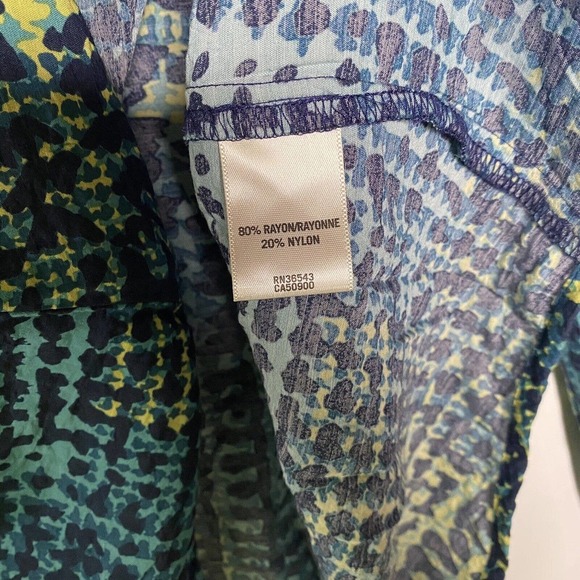 Van Heusen Button Down Long Sleeve Top SZ L Womens Black Green Blue -lot of 2 - Picture 11 of 12